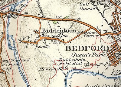 Map of Biddenham 1908