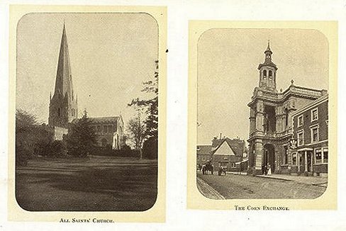 images of All Saints Church and the Corn Exchange