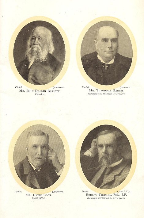 Portraits of John Dollin Bassett, Theodore Harris, David Cook and Robert Tindall
