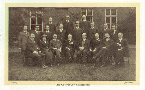 plate showing the Centenary Committee