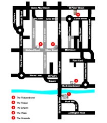 Map Showing  Bedford Cinemas