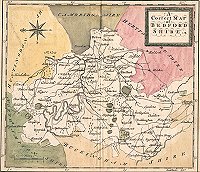 Map of Bedfordshire 1748