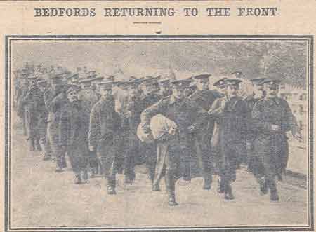 Bedfords returning to the front