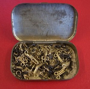 Henry Bacchus Tin Containing Hooks and Eyes