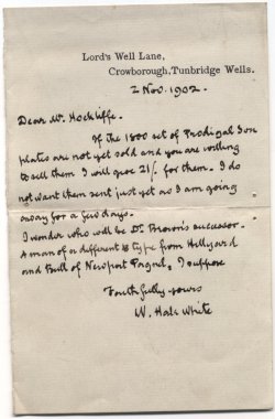Hockliffe Hale White Letter
