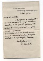 Hockliffe Letter From W. Hale White