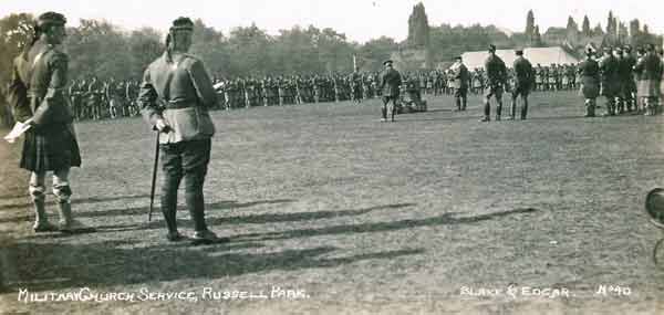 The Argyll and Sutherland Highlanders in Russell Park