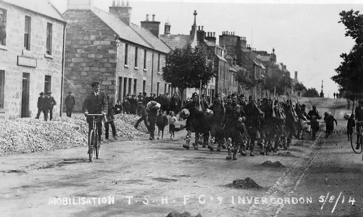 Highlanders in Scotland bedfore arriving in Bedford