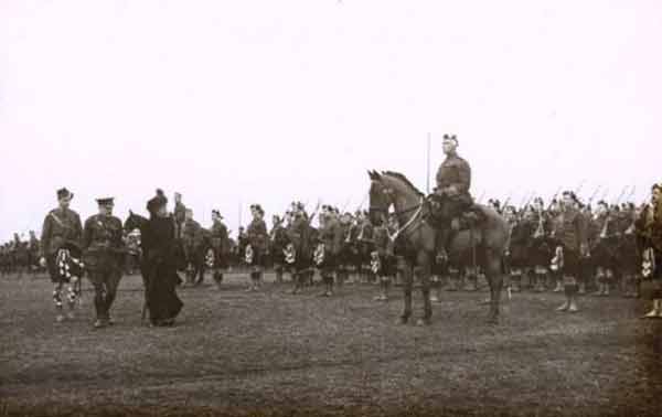 February 4th 1915 Princess Louise visited Bedford to review her Argyll and Sutherland Highlanders