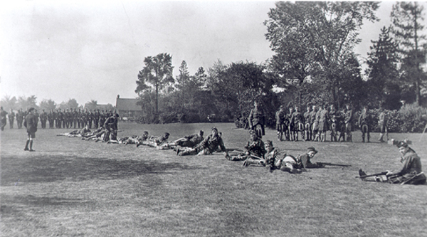 Seaforth Highlanders Training in Bedford Park