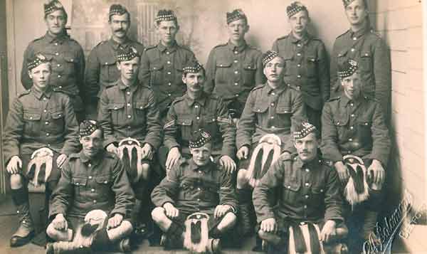 A group of men belonging to the 5th Battalion Gordon Highlanders