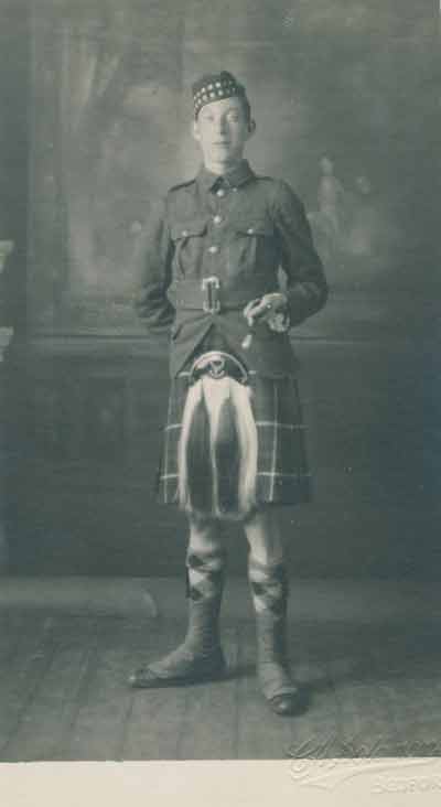 Private Louis Holiday,  4th Seaforth Highlanders