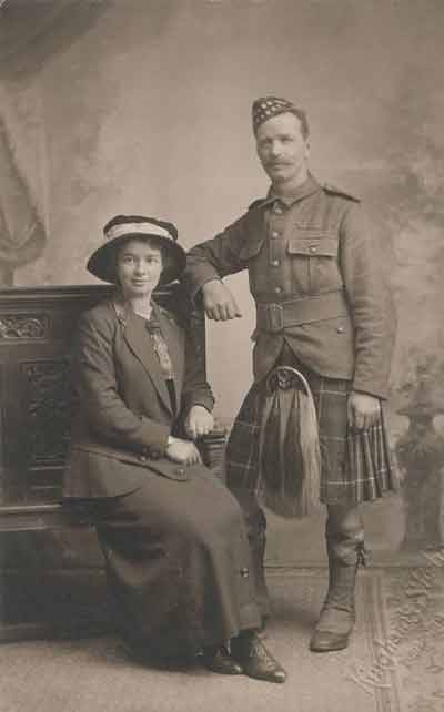 Unknown Seaforth Highlander and companion