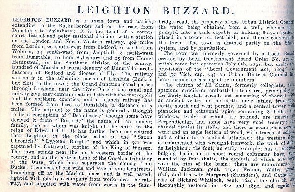 Leighton Buzzard, from Kelly's Directory 1906, page 118