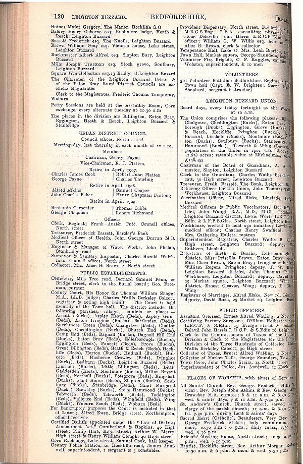 Leighton Buzzard, from Kelly's Directory 1906, page 120