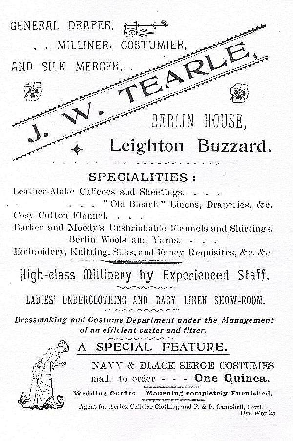 Shop advert 11 from 'Leighton Buzzard past and present', 1905