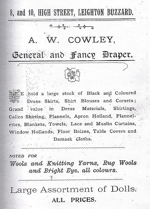 Shop advert 12 from 'Leighton Buzzard past and present', 1905