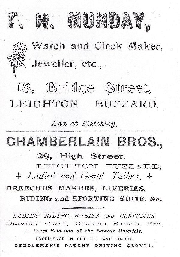 Shop advert 16 from 'Leighton Buzzard past and present', 1905