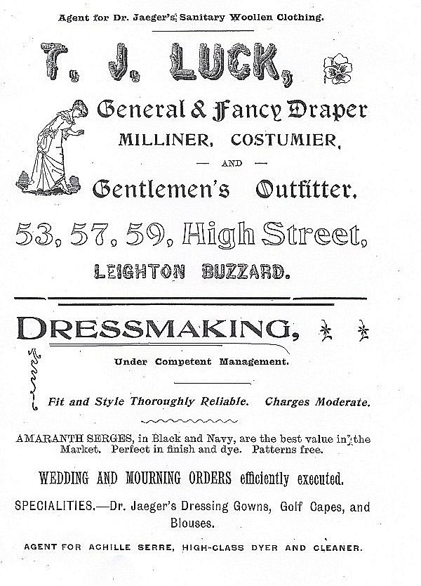 Shop advert 18 from 'Leighton Buzzard past and present', 1905