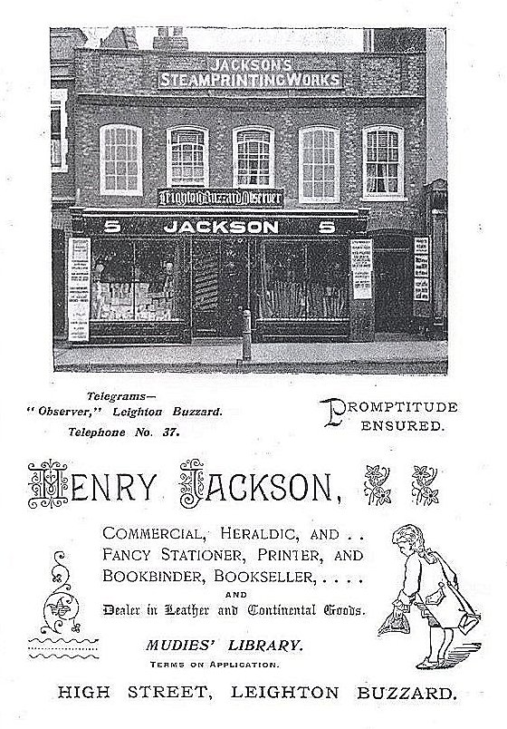 Shop advert 26 from 'Leighton Buzzard past and present', 1905