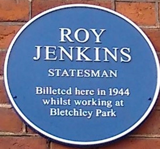 Roy Jenkins commemorative plaque