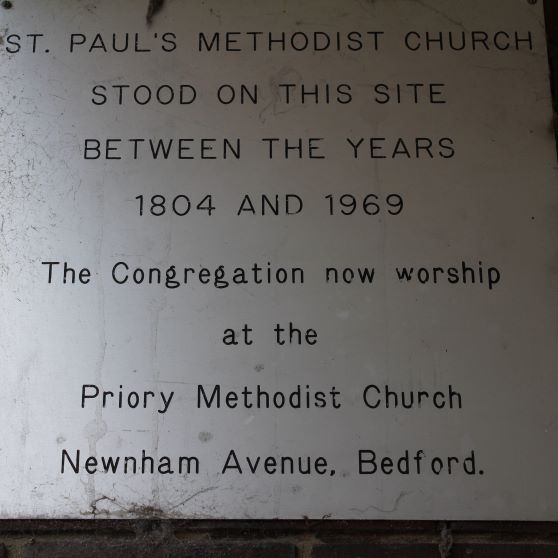St Paul's Methodist Church commemorative plaque