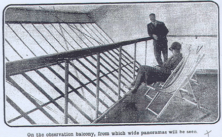 Photo of the Observation Balcony on the R101 - Daily Mirror 3rd October 1929