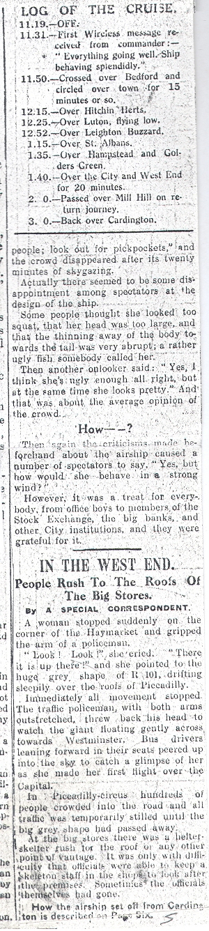 Newspaper article - The Evening News 14th October 1929 Late Extra Edition