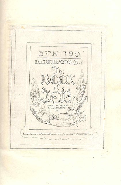 Title page of illustrations, Book of Job