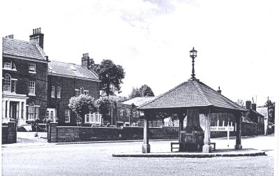 Aspley Guise Square, with hostel to left