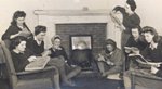 Land Girls relaxing in the recreation room at Aspley Guise Hostel