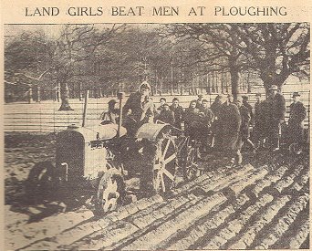 Land Girls beat men at ploughing