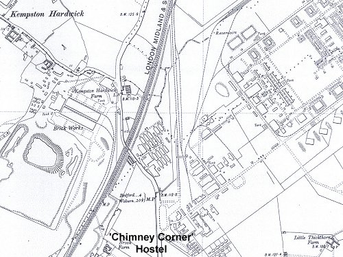 Location of Chimney Corner hostel in Houghton Conquest/Elstow