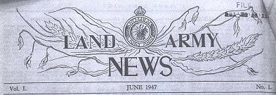 Cover heading from 'Land Army News', June 1947