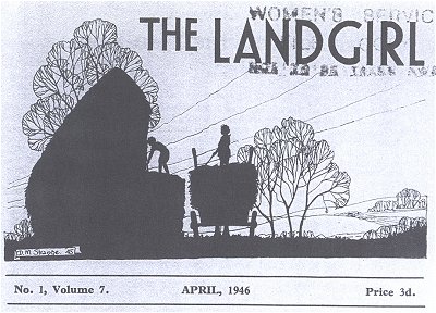 Cover heading from 'The Land Girl', April 1946