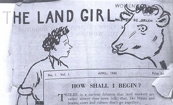 First edition cover of the Land Girl magazine, April 1940