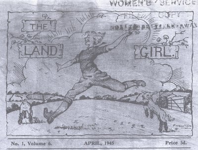 Cover heading of The Land Girl, April 1945