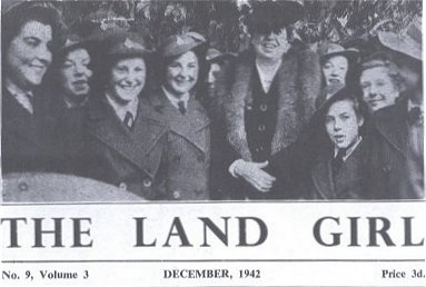 Cover heading for The Land Girl magazine, December 1942.