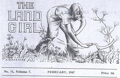 Cover heading from 'The Land Girl', February 1947