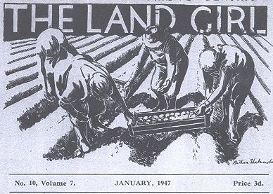 Cover heading from 'The Land Girl', January 1947