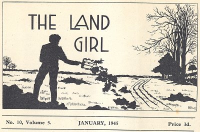 Cover heading of The Land Girl, January 1945