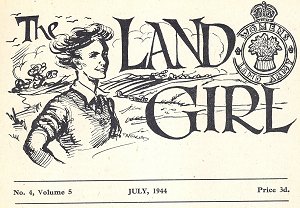 Cover heading of The Land Girl, July 1944