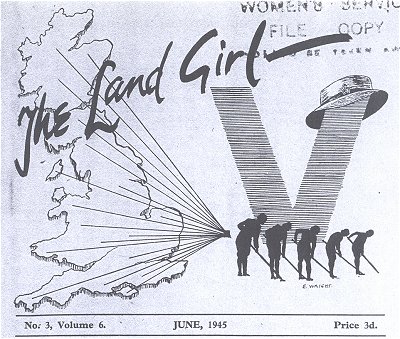 Cover heading of The Land Girl, June 1945