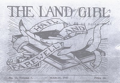 Cover heading from 'The Land Girl', March 1947