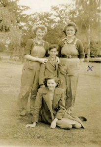 Audrey Mills and friends at Toddington Park Hostel