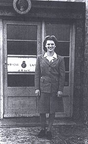 Dawn Skeggs at entrance to Milton Ernest hostel