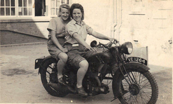 Phyllis Kensworth on motorbike