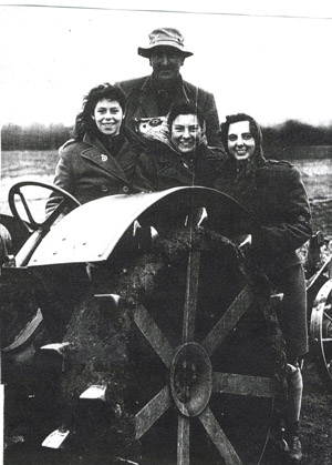 Ploughing Competition Winners (February 1943) - Ethel Eaton, Rhona Carter and Edith Catchlove