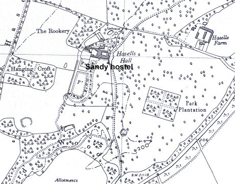 Location of Sandy hostel