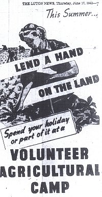 Summer farm camp advert, Luton News June 1943